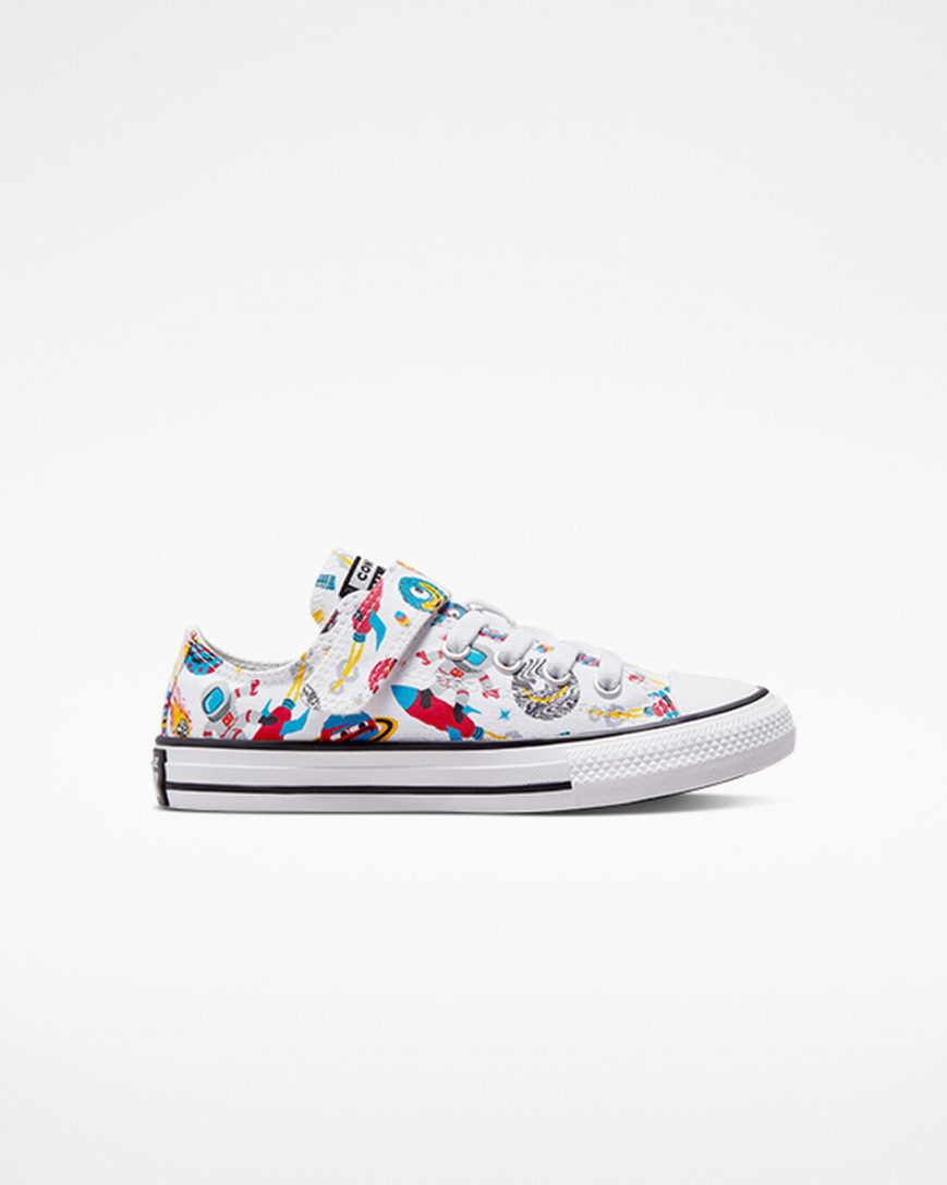 Tenisi Baieti Converse Chuck Taylor All Star Easy-On Space Cruiser Albi Rosii | RO FLJVK237